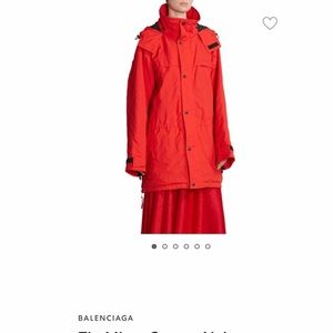 Brand New Balenciaga parka Coat Jacket Red  SZ 36 Medium Small